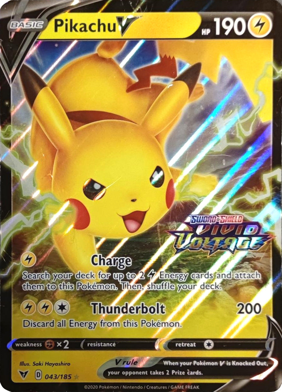 Pikachu V (043/185) (Vivid Voltage Stamp) [Sword & Shield: Vivid Voltage] - Card Brawlers | Quebec | Canada | Yu-Gi-Oh!