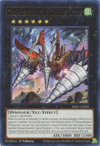 Transcendosaurus Drillygnathus [WISU-EN005] Rare - Card Brawlers | Quebec | Canada | Yu-Gi-Oh!