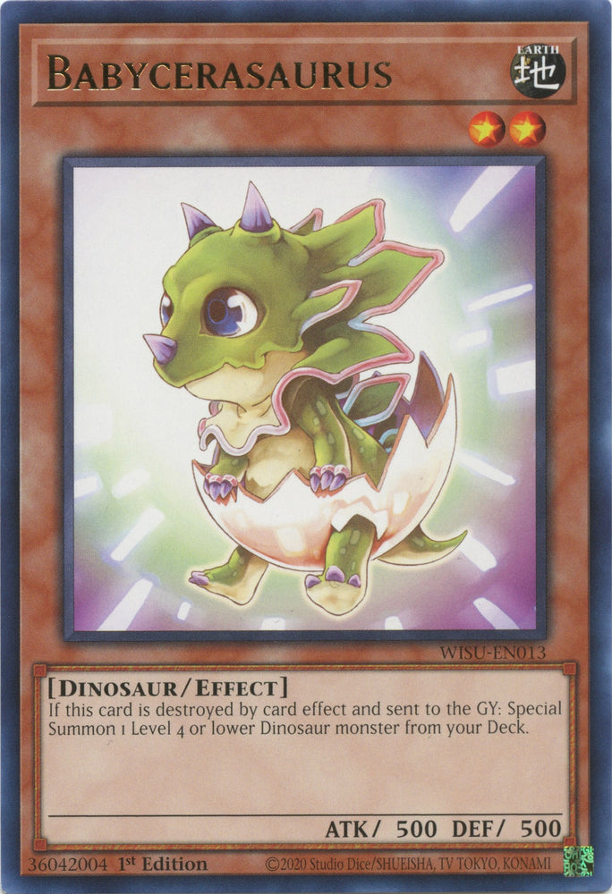 Babycerasaurus [WISU-EN013] Rare - Card Brawlers | Quebec | Canada | Yu-Gi-Oh!