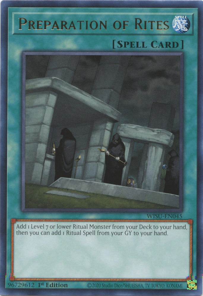 Preparation of Rites [WISU-EN045] Rare - Card Brawlers | Quebec | Canada | Yu-Gi-Oh!