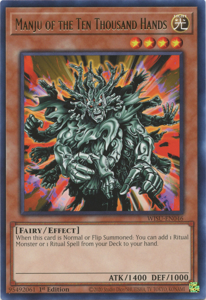 Manju of the Ten Thousand Hands [WISU-EN046] Rare - Card Brawlers | Quebec | Canada | Yu-Gi-Oh!