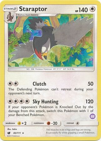 Staraptor (83/111) (Deck Exclusive #22) [Sun & Moon: Trainer Kit - Alolan Sandslash] - Card Brawlers | Quebec | Canada | Yu-Gi-Oh!
