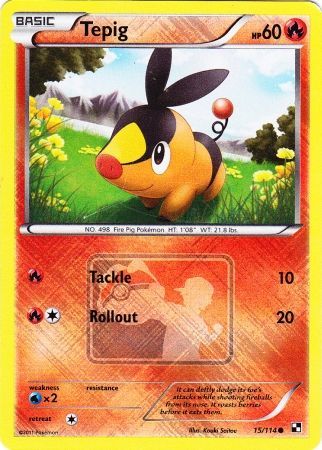Tepig (15/114) (League Promo) [Black & White: Base Set] - Card Brawlers | Quebec | Canada | Yu-Gi-Oh!