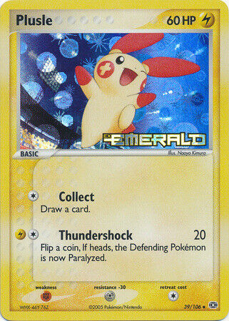 Plusle (39/106) (Stamped) [EX: Emerald] - Card Brawlers | Quebec | Canada | Yu-Gi-Oh!