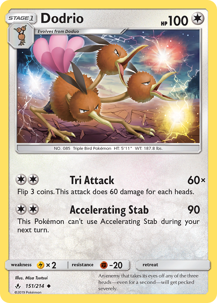 Dodrio (151/214) [Sun & Moon: Unbroken Bonds] - Card Brawlers | Quebec | Canada | Yu-Gi-Oh!