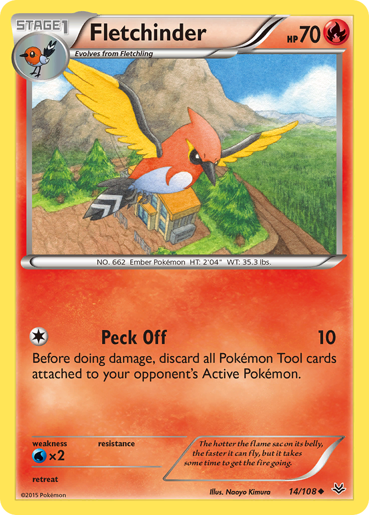 Fletchinder (14/108) [XY: Roaring Skies] - Card Brawlers | Quebec | Canada | Yu-Gi-Oh!