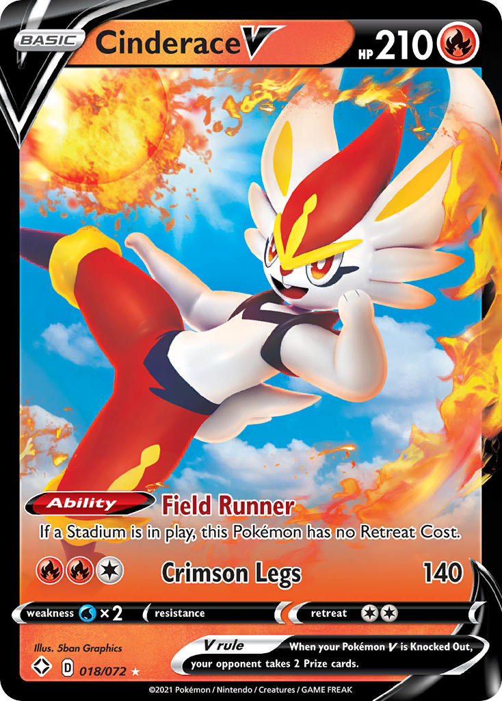 Cinderace V (018/072) [Sword & Shield: Shining Fates] - Card Brawlers | Quebec | Canada | Yu-Gi-Oh!
