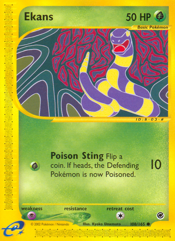 Ekans (108/165) [Expedition: Base Set] - Card Brawlers | Quebec | Canada | Yu-Gi-Oh!