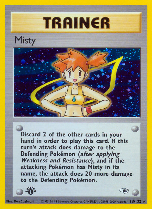 Misty (18/132) [Gym Heroes 1st Edition] - Card Brawlers | Quebec | Canada | Yu-Gi-Oh!