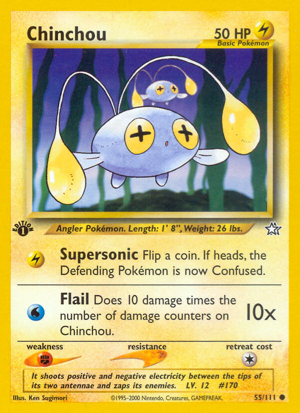 Chinchou (55/111) [Neo Genesis 1st Edition] - Card Brawlers | Quebec | Canada | Yu-Gi-Oh!