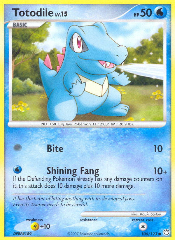 Totodile (106/123) [Diamond & Pearl: Mysterious Treasures] - Card Brawlers | Quebec | Canada | Yu-Gi-Oh!