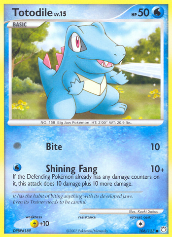 Totodile (106/123) [Diamond & Pearl: Mysterious Treasures] - Card Brawlers | Quebec | Canada | Yu-Gi-Oh!