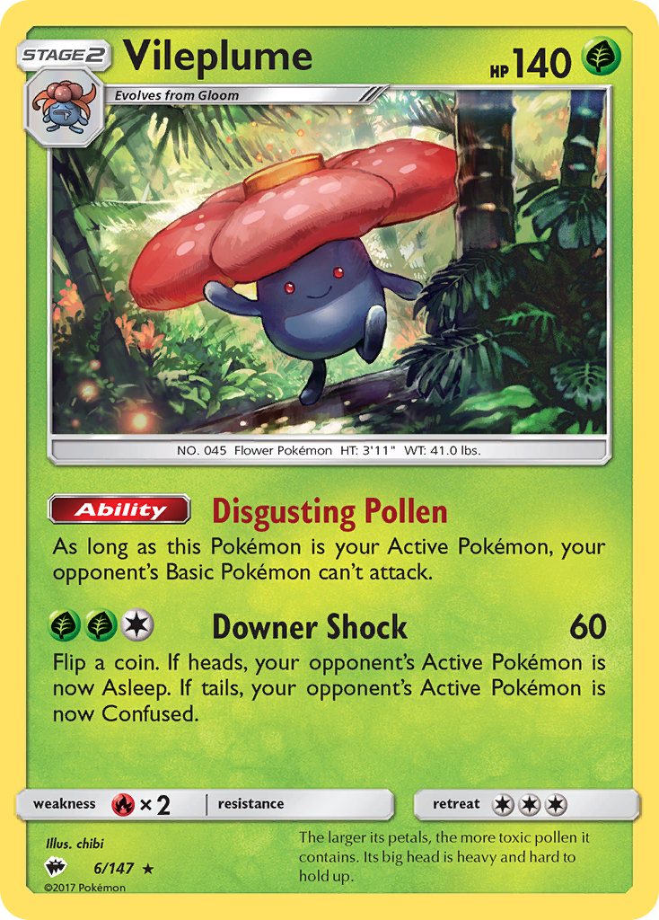 Vileplume (6/147) [Sun & Moon: Burning Shadows] - Card Brawlers | Quebec | Canada | Yu-Gi-Oh!