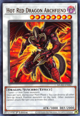 Hot Red Dragon Archfiend [MGED-EN067] Rare - Card Brawlers | Quebec | Canada | Yu-Gi-Oh!