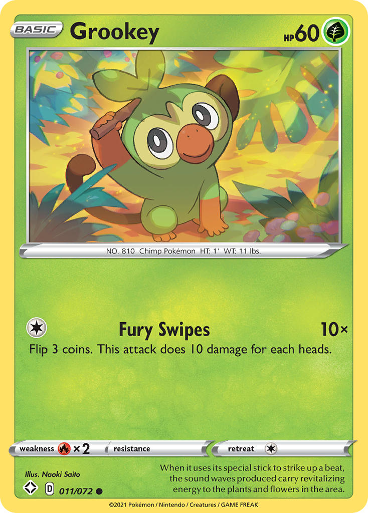 Grookey (011/072) [Sword & Shield: Shining Fates] - Card Brawlers | Quebec | Canada | Yu-Gi-Oh!