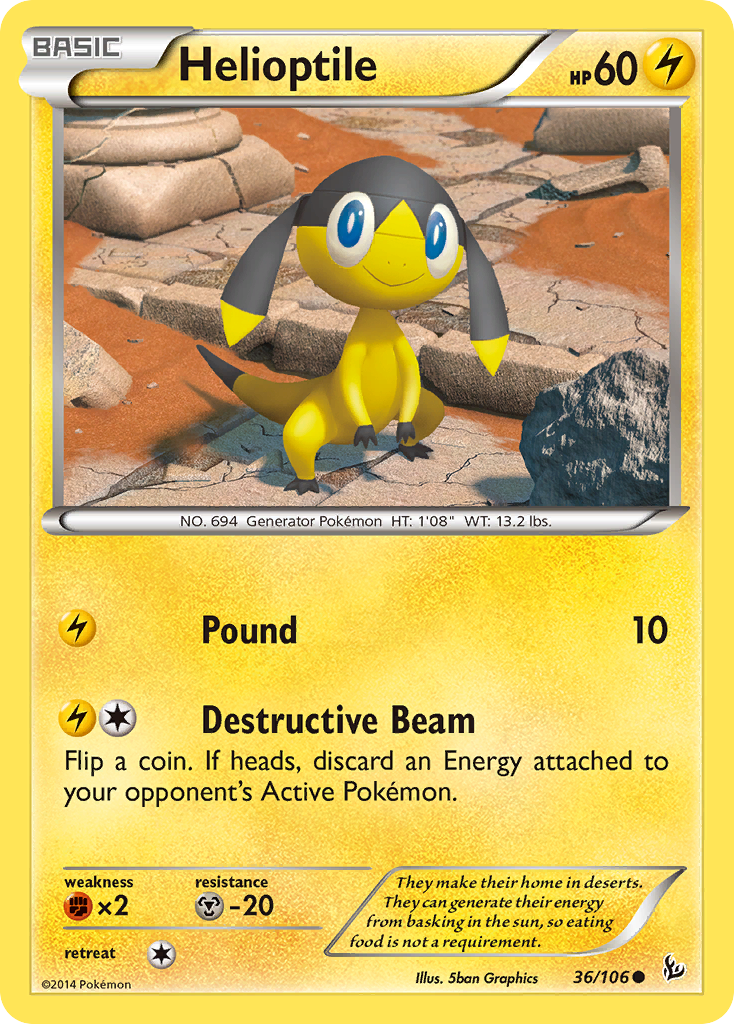 Helioptile (36/106) [XY: Flashfire] - Card Brawlers | Quebec | Canada | Yu-Gi-Oh!