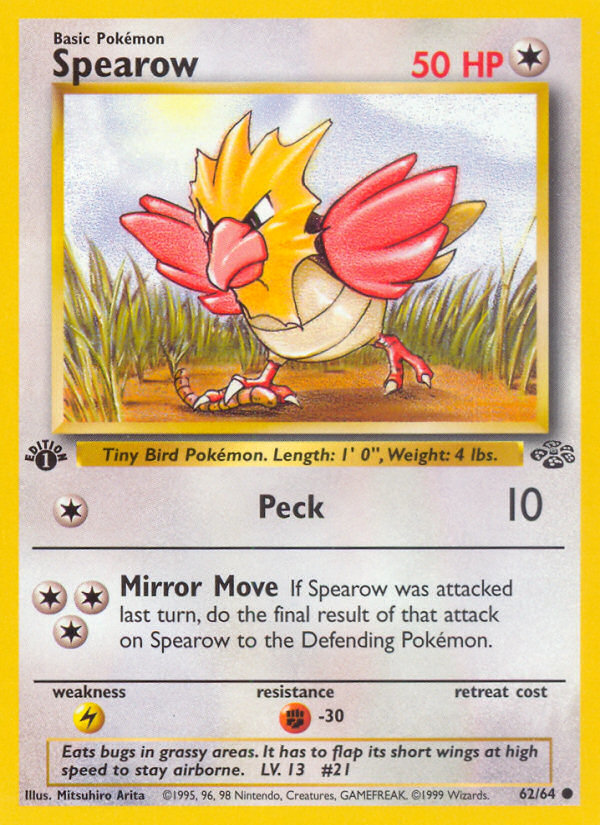 Spearow (62/64) [Jungle 1st Edition] - Card Brawlers | Quebec | Canada | Yu-Gi-Oh!
