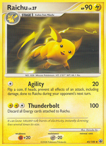 Raichu (45/100) [Diamond & Pearl: Majestic Dawn] - Card Brawlers | Quebec | Canada | Yu-Gi-Oh!