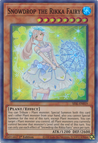 Snowdrop the Rikka Fairy [SESL-EN019] Super Rare - Card Brawlers | Quebec | Canada | Yu-Gi-Oh!