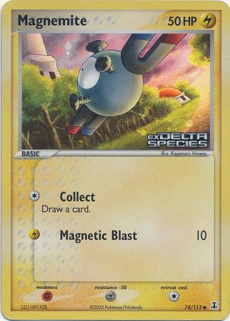 Magnemite (74/113) (Stamped) [EX: Delta Species] - Card Brawlers | Quebec | Canada | Yu-Gi-Oh!
