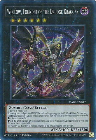 Wollow, Founder of the Drudge Dragons [DABL-EN047] Super Rare - Card Brawlers | Quebec | Canada | Yu-Gi-Oh!