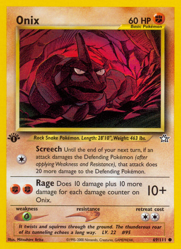 Onix (69/111) [Neo Genesis 1st Edition] - Card Brawlers | Quebec | Canada | Yu-Gi-Oh!