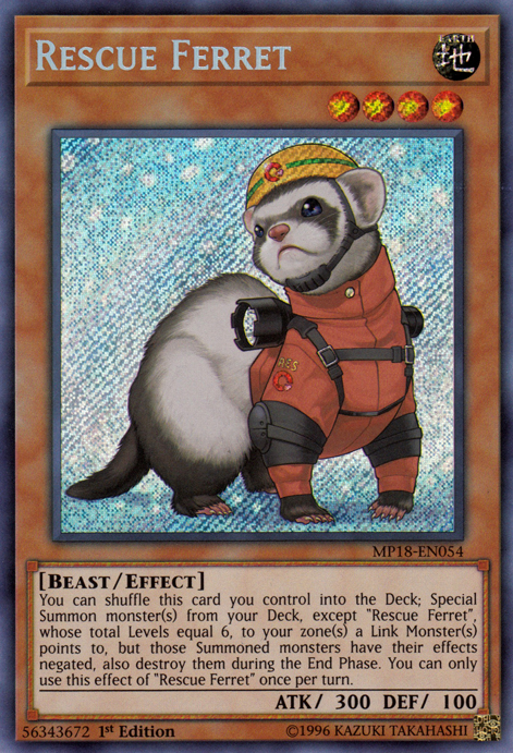 Rescue Ferret [MP18-EN054] Secret Rare - Yu-Gi-Oh! - Card Brawlers | Quebec | Canada |