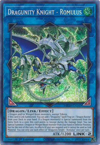 Dragunity Knight - Romulus [MP20-EN145] Prismatic Secret Rare - Card Brawlers | Quebec | Canada | Yu-Gi-Oh!