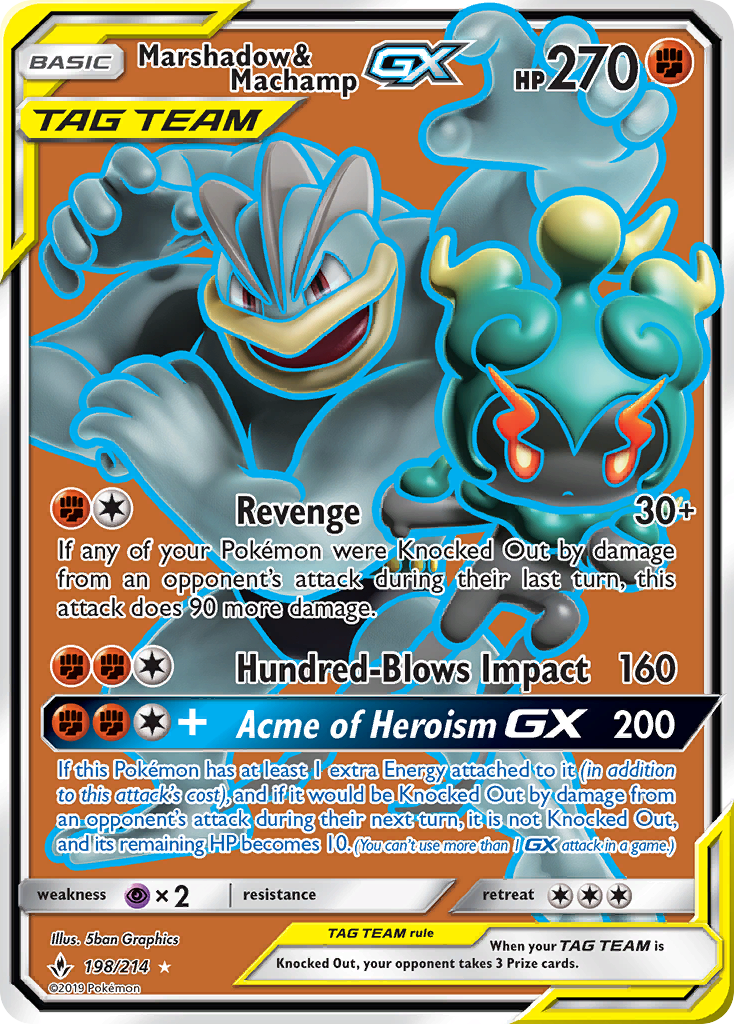 Marshadow & Machamp GX (198/214) [Sun & Moon: Unbroken Bonds] - Card Brawlers | Quebec | Canada | Yu-Gi-Oh!