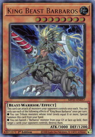 King Beast Barbaros [MP21-EN057] Ultra Rare - Card Brawlers | Quebec | Canada | Yu-Gi-Oh!