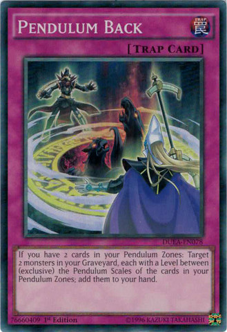 Pendulum Back [DUEA-EN078] Super Rare - Yu-Gi-Oh! - Card Brawlers | Quebec | Canada |