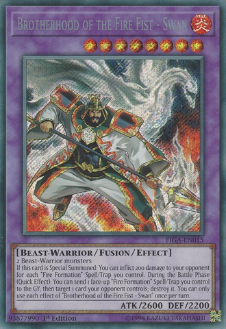 Brotherhood of the Fire Fist - Swan [FIGA-EN015] Secret Rare - Card Brawlers | Quebec | Canada | Yu-Gi-Oh!