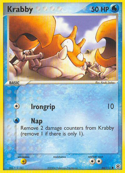 Krabby (66/112) [EX: FireRed & LeafGreen] - Card Brawlers | Quebec | Canada | Yu-Gi-Oh!
