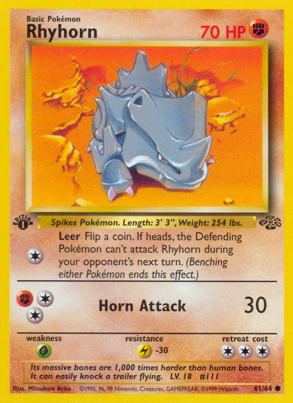Rhyhorn (61/64) [Jungle 1st Edition] - Card Brawlers | Quebec | Canada | Yu-Gi-Oh!