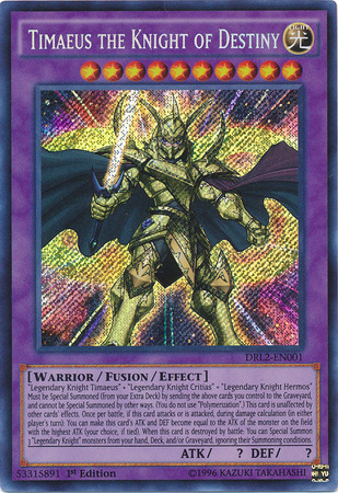 Timaeus the Knight of Destiny [DRL2-EN001] Secret Rare - Yu-Gi-Oh! - Card Brawlers | Quebec | Canada |