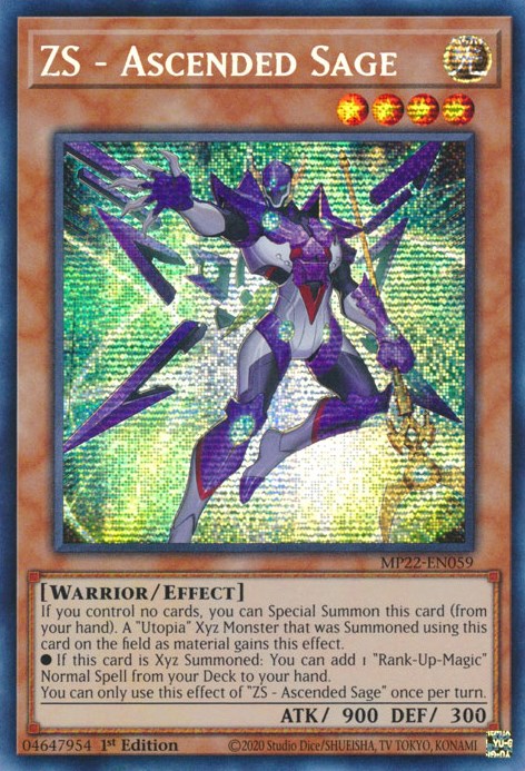 ZS - Ascended Sage [MP22-EN059] Prismatic Secret Rare - Card Brawlers | Quebec | Canada | Yu-Gi-Oh!