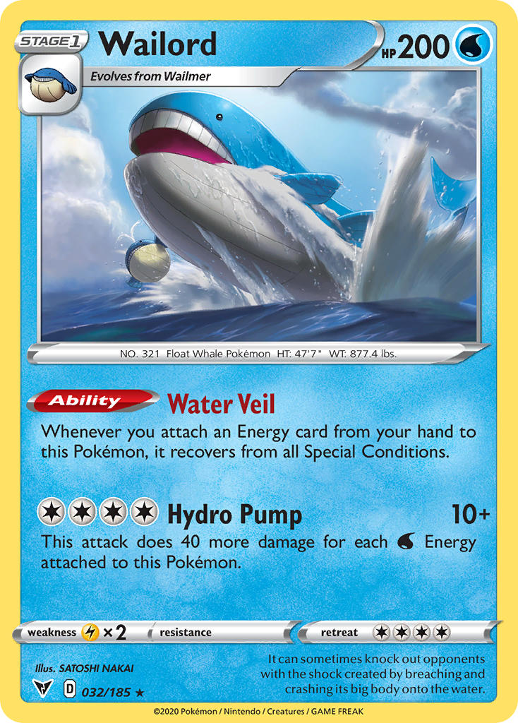Wailord (032/185) [Sword & Shield: Vivid Voltage] - Card Brawlers | Quebec | Canada | Yu-Gi-Oh!
