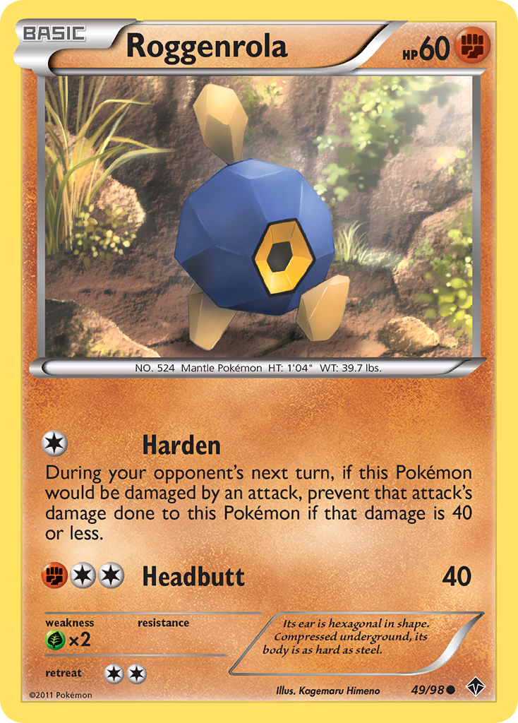 Roggenrola (49/98) [Black & White: Emerging Powers] - Card Brawlers | Quebec | Canada | Yu-Gi-Oh!