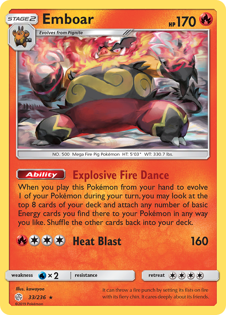 Emboar (33/236) [Sun & Moon: Cosmic Eclipse] - Card Brawlers | Quebec | Canada | Yu-Gi-Oh!