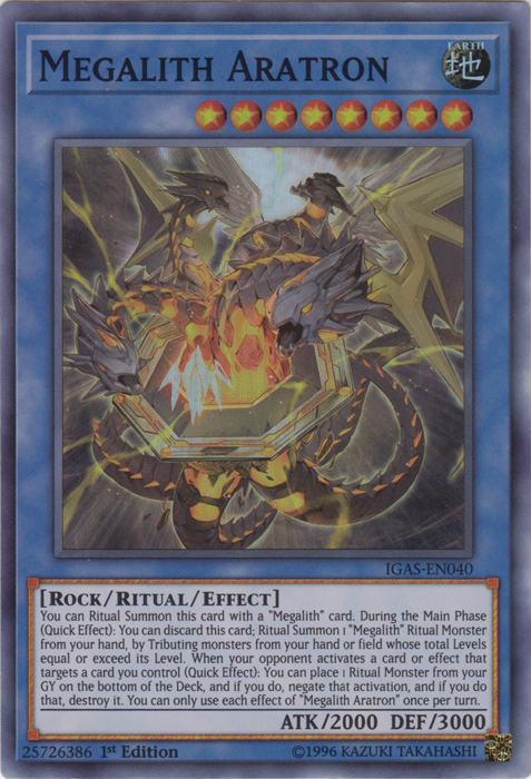 Megalith Aratron [IGAS-EN040] Super Rare - Card Brawlers | Quebec | Canada | Yu-Gi-Oh!