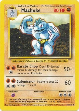 Machoke (34/102) [Base Set Unlimited] - Card Brawlers | Quebec | Canada | Yu-Gi-Oh!