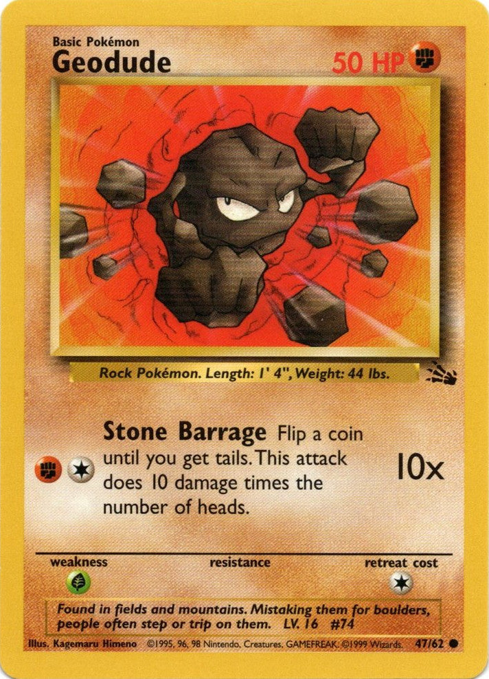 Geodude (47/62) [Fossil Unlimited] - Card Brawlers | Quebec | Canada | Yu-Gi-Oh!