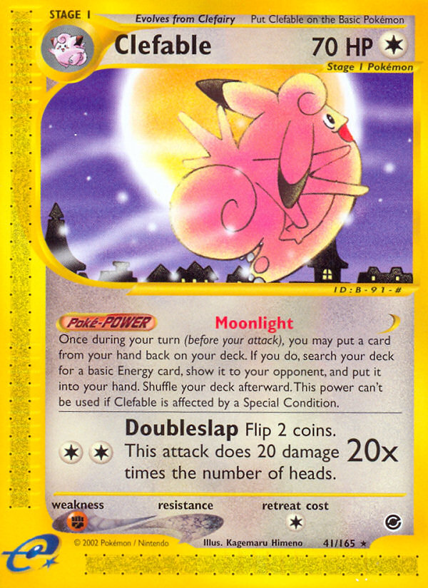 Clefable (41/165) [Expedition: Base Set] - Card Brawlers | Quebec | Canada | Yu-Gi-Oh!
