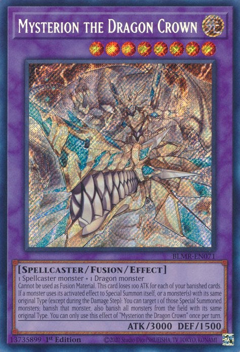 Mysterion the Dragon Crown [BLMR-EN071] Secret Rare - Card Brawlers | Quebec | Canada | Yu-Gi-Oh!