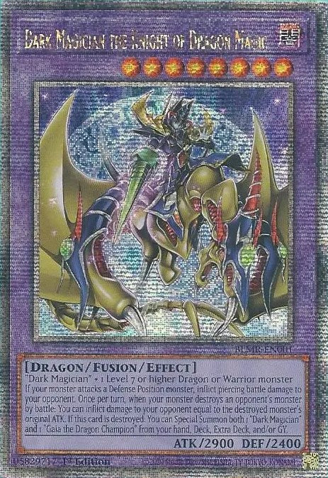 Dark Magician the Knight of Dragon Magic [BLMR-EN001] Quarter Century Secret Rare - Card Brawlers | Quebec | Canada | Yu-Gi-Oh!