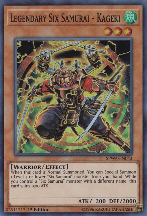 Legendary Six Samurai - Kageki [SPWA-EN043] Super Rare - Yu-Gi-Oh! - Card Brawlers | Quebec | Canada |