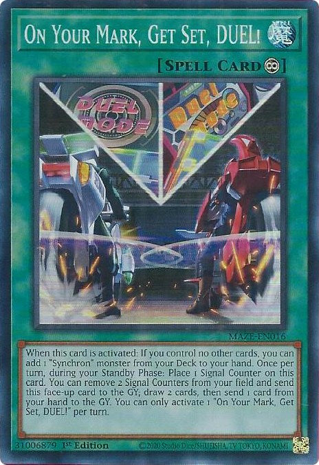 On Your Mark, Get Set, DUEL! [MAZE-EN016] Super Rare - Card Brawlers | Quebec | Canada | Yu-Gi-Oh!