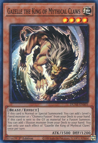 Gazelle the King of Mythical Claws [DUNE-EN003] Super Rare - Card Brawlers | Quebec | Canada | Yu-Gi-Oh!