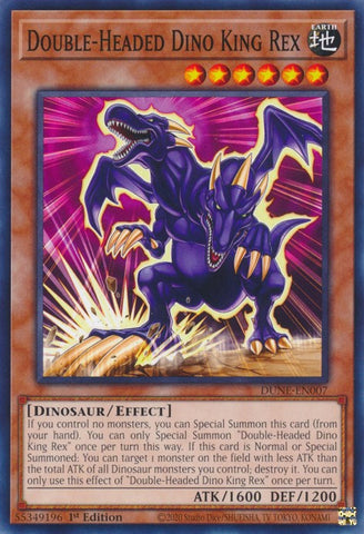 Double-Headed Dino King Rex [DUNE-EN007] Common - Card Brawlers | Quebec | Canada | Yu-Gi-Oh!