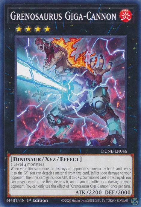 Grenosaurus Giga-Cannon [DUNE-EN046] Common - Card Brawlers | Quebec | Canada | Yu-Gi-Oh!